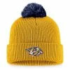 Men's Fanatics Branded Gold Nashville Predators Team Cuffed Knit Hat With Pom -Metaverse shop unnamed file 17538