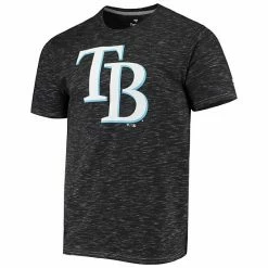 Men's Fanatics Branded Charcoal Tampa Bay Rays Official Logo Space Dye T-Shirt -Metaverse shop unnamed file 17571