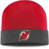 Men's Fanatics Branded Charcoal/Red New Jersey Devils Team Cuffed Knit Hat