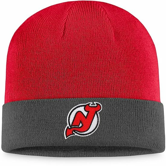 Men's Fanatics Branded Charcoal/Red New Jersey Devils Team Cuffed Knit Hat Men's Fanatics Branded Charcoal/Red New Jersey Devils Team Cuffed Knit Hat -Metaverse shop unnamed file 17624
