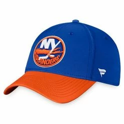 Men's Fanatics Branded Royal/Orange New York Islanders Core Primary Logo Flex Hat