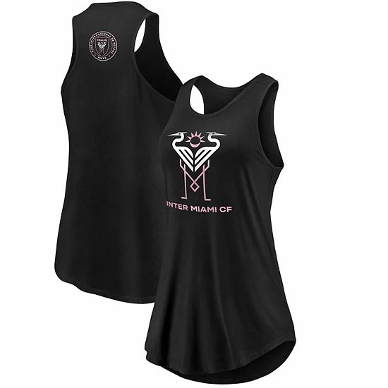 Women's Fanatics Branded Black Inter Miami CF Create Your Reality Swing Tank Top