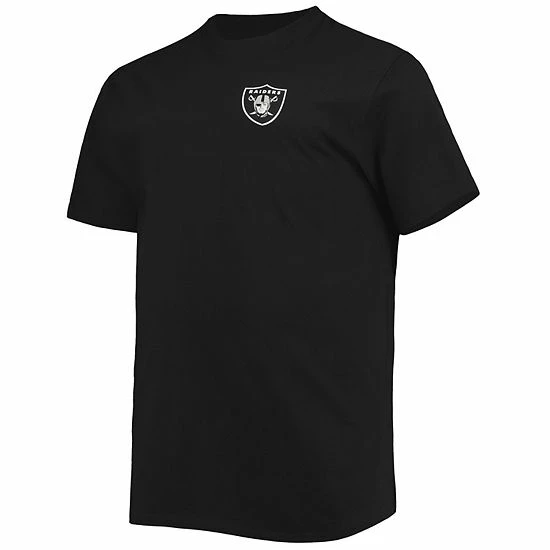 Men's Fanatics Branded Black Las Vegas Raiders Big & Tall #1 Dad 2-Hit T-Shirt 5 Men's Fanatics Branded Black Las Vegas Raiders Big & Tall #1 Dad 2-Hit T-Shirt - Image 3