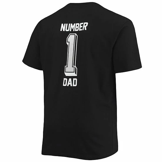 Men's Fanatics Branded Black Las Vegas Raiders Big & Tall #1 Dad 2-Hit T-Shirt 6 Men's Fanatics Branded Black Las Vegas Raiders Big & Tall #1 Dad 2-Hit T-Shirt - Image 4