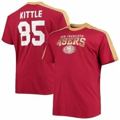 Men's Fanatics Branded George Kittle Scarlet San Francisco 49ers Big & Tall Sleeve Panel Player Name & Number T-Shirt -Metaverse shop unnamed file 17801