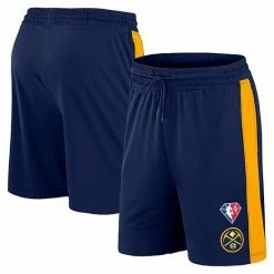 Men's Fanatics Branded Navy Denver Nuggets 75th Anniversary Downtown Performance Practice Shorts