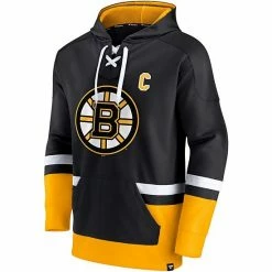 Men's Fanatics Branded Patrice Bergeron Black/Gold Boston Bruins Player Lace-Up V-Neck Pullover Hoodie 4 Men's Fanatics Branded Patrice Bergeron Black/Gold Boston Bruins Player Lace-Up V-Neck Pullover Hoodie -Metaverse shop unnamed file 17890