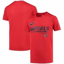 Youth Fanatics Branded Red Washington Capitals Authentic Pro Prime T-Shirt