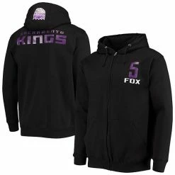 Men's Fanatics Branded De'Aaron Fox Black Sacramento Kings Player Name & Number Full-Zip Hoodie Jacket -Metaverse shop unnamed file 17927