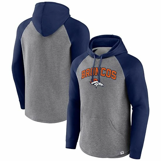 Men's Fanatics Branded Heathered Gray/Navy Denver Broncos By Design Raglan Pullover Hoodie Men's Fanatics Branded Heathered Gray/Navy Denver Broncos By Design Raglan Pullover Hoodie -Metaverse shop unnamed file 17991