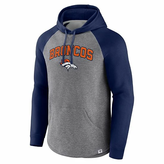 Men's Fanatics Branded Heathered Gray/Navy Denver Broncos By Design Raglan Pullover Hoodie Men's Fanatics Branded Heathered Gray/Navy Denver Broncos By Design Raglan Pullover Hoodie -Metaverse shop unnamed file 17993