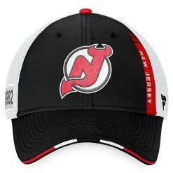 Men's Fanatics Branded Black/White New Jersey Devils 2022 NHL Draft Authentic Pro On Stage Trucker Adjustable Hat -Metaverse shop unnamed file 17997