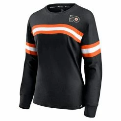 Alternative view of Women's Fanatics Branded Black Philadelphia Flyers Block Party Primary Logo Fashion Long Sleeve T-Shirt