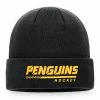 Men's Fanatics Branded Black Pittsburgh Penguins Authentic Pro Locker Room Cuffed Knit Hat -Metaverse shop unnamed file 18035