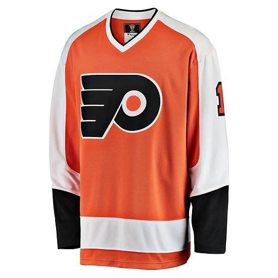 Men's Fanatics Branded Bernie Parent Orange Philadelphia Flyers Premier Breakaway Retired Player Jersey 4 Men's Fanatics Branded Bernie Parent Orange Philadelphia Flyers Premier Breakaway Retired Player Jersey - Image 2