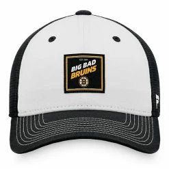 Men's Fanatics Branded Black/White Boston Bruins Block Party Snapback Hat -Metaverse shop unnamed file 18166