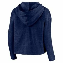 Women's Fanatics Branded Heathered Navy Tennessee Titans Historic Logo Sport Resort Vintage Arc Cropped Raw Edge Pullover Hoodie -Metaverse shop unnamed file 18195