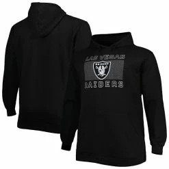 Men's Fanatics Branded Black Las Vegas Raiders Big & Tall Pop Of Color Pullover Hoodie