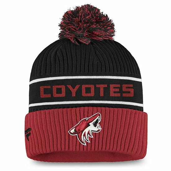Men's Fanatics Branded Black/Garnet Arizona Coyotes Authentic Pro Locker Room Cuffed Knit Hat with Pom Men's Fanatics Branded Black/Garnet Arizona Coyotes Authentic Pro Locker Room Cuffed Knit Hat With Pom -Metaverse shop unnamed file 18236