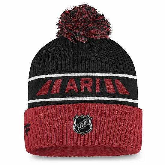 Men's Fanatics Branded Black/Garnet Arizona Coyotes Authentic Pro Locker Room Cuffed Knit Hat with Pom Men's Fanatics Branded Black/Garnet Arizona Coyotes Authentic Pro Locker Room Cuffed Knit Hat With Pom -Metaverse shop unnamed file 18237