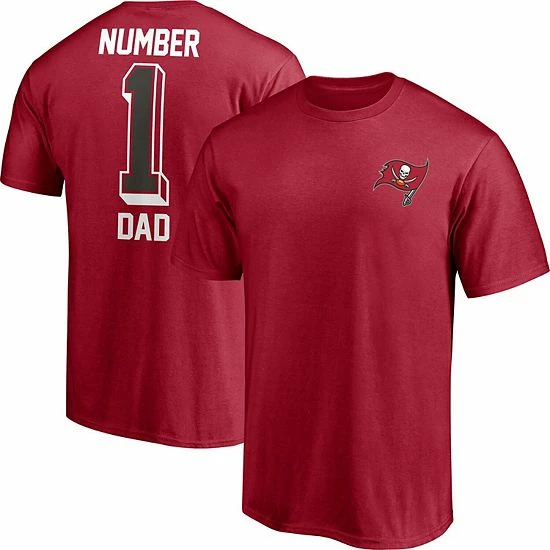 Men's Fanatics Branded Red Tampa Bay Buccaneers #1 Dad T-Shirt Men's Fanatics Branded Red Tampa Bay Buccaneers #1 Dad T-Shirt -Metaverse shop unnamed file 18241