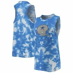 Women's Fanatics Branded White Dallas Cowboys Retro Tie-Dye Tank Top