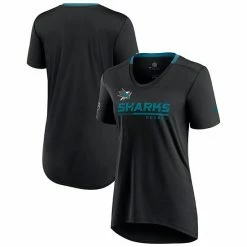 Women's Fanatics Branded Black San Jose Sharks Authentic Pro Locker Room T-Shirt