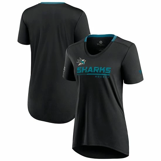 Women's Fanatics Branded Black San Jose Sharks Authentic Pro Locker Room T-Shirt 4 Women's Fanatics Branded Black San Jose Sharks Authentic Pro Locker Room T-Shirt - Image 2