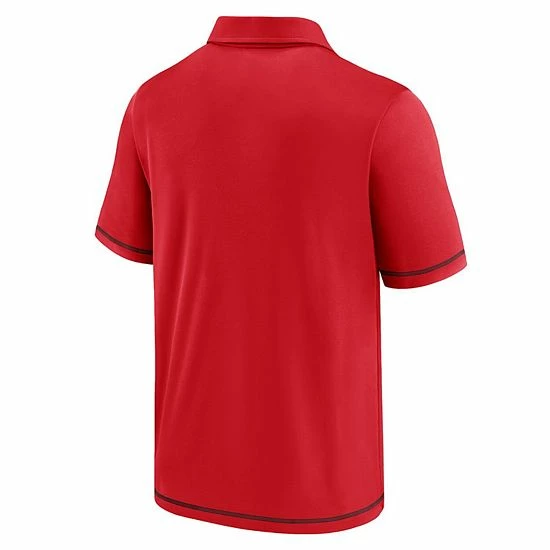 Men's Fanatics Branded Red Calgary Flames Primary Logo Polo 6 Men's Fanatics Branded Red Calgary Flames Primary Logo Polo - Image 4