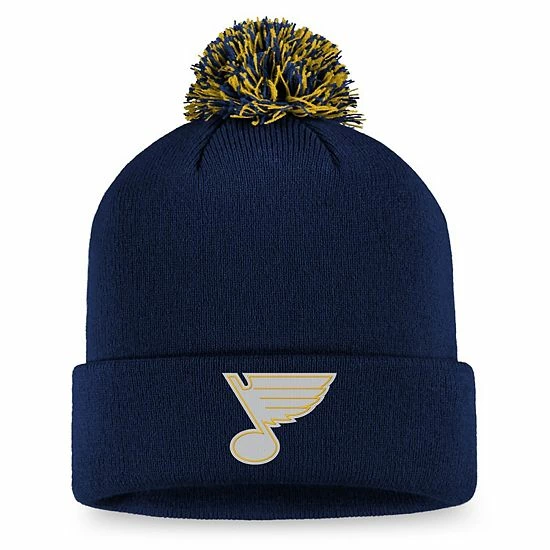 Men's Fanatics Branded Navy St. Louis Blues Details Cuffed Knit Hat with Pom Men's Fanatics Branded Navy St. Louis Blues Details Cuffed Knit Hat With Pom -Metaverse shop unnamed file 18345