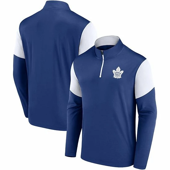 Men's Fanatics Branded Blue Toronto Maple Leafs Logo Quarter-Zip Jacket Men's Fanatics Branded Blue Toronto Maple Leafs Logo Quarter-Zip Jacket -Metaverse shop unnamed file 18396
