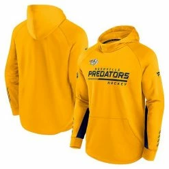 Men's Fanatics Branded Gold Nashville Predators Authentic Pro Locker Room Raglan Pullover Hoodie -Metaverse shop unnamed file 18422