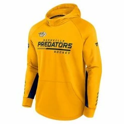 Men's Fanatics Branded Gold Nashville Predators Authentic Pro Locker Room Raglan Pullover Hoodie -Metaverse shop unnamed file 18423