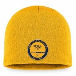 Men's Fanatics Branded Gold Nashville Predators Authentic Pro Training Camp Practice Beanie