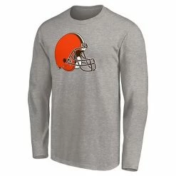 Men's Fanatics Branded Heathered Gray Cleveland Browns Big & Tall Primary Logo Long Sleeve T-Shirt -Metaverse shop unnamed file 18454