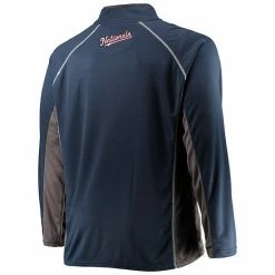 Men's Fanatics Branded Navy/Charcoal Washington Nationals Big & Tall Pebble Raglan Quarter-Zip Jacket -Metaverse shop unnamed file 18468