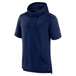 Men's Fanatics Branded Heather Navy St. Louis Blues Authentic Pro Road Performance Short Sleeve Pullover Hoodie -Metaverse shop unnamed file 18499