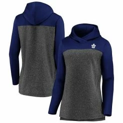 Women's Fanatics Branded Heathered Charcoal/Blue Toronto Maple Leafs Chiller Fleece Pullover Hoodie 3 Women's Fanatics Branded Heathered Charcoal/Blue Toronto Maple Leafs Chiller Fleece Pullover Hoodie -Metaverse shop unnamed file 18546