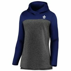 Women's Fanatics Branded Heathered Charcoal/Blue Toronto Maple Leafs Chiller Fleece Pullover Hoodie 4 Women's Fanatics Branded Heathered Charcoal/Blue Toronto Maple Leafs Chiller Fleece Pullover Hoodie -Metaverse shop unnamed file 18547