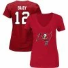Fanatics Women's Tom Brady Red Tampa Bay Buccaneers Plus Size Fair Catch Name & Number V-Neck T-Shirt