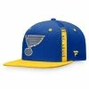Men's Fanatics Branded Royal/Yellow St. Louis Blues 2022 NHL Draft Authentic Pro Snapback Hat