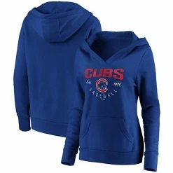 Women's Fanatics Branded Royal Chicago Cubs Core Live For It V-Neck Pullover Hoodie -Metaverse shop unnamed file 1857