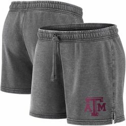 Women's Fanatics Branded Heathered Charcoal Texas A&M Aggies Retro French Terry Shorts