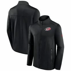 Men's Fanatics Branded Black Carolina Hurricanes Authentic Pro Rink Fleece Full-Zip Jacket
