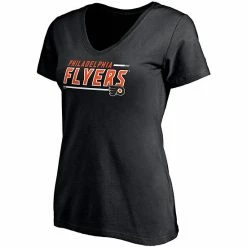 Women's Fanatics Branded Black Philadelphia Flyers Mascot In Bounds V-Neck T-Shirt -Metaverse shop unnamed file 18623
