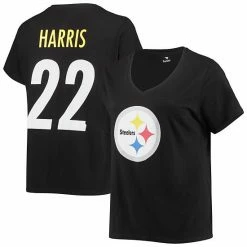 Women's Fanatics Branded Najee Harris Black Pittsburgh Steelers Plus Size Player Name & Number V-Neck T-Shirt 3 Women's Fanatics Branded Najee Harris Black Pittsburgh Steelers Plus Size Player Name & Number V-Neck T-Shirt -Metaverse shop unnamed file 18629