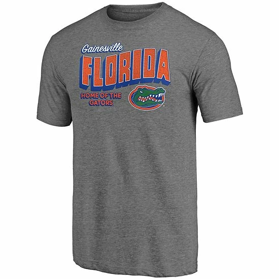 Men's Fanatics Branded Heathered Gray Florida Gators Hometown Tri-Blend T-Shirt 5 Men's Fanatics Branded Heathered Gray Florida Gators Hometown Tri-Blend T-Shirt - Image 3