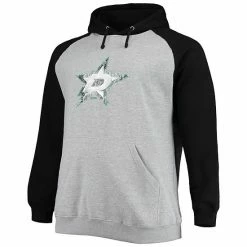 Men's Fanatics Branded Heathered Gray/Black Dallas Stars Big & Tall Raglan Pullover Hoodie 6 Men's Fanatics Branded Heathered Gray/Black Dallas Stars Big & Tall Raglan Pullover Hoodie -Metaverse shop unnamed file 18636