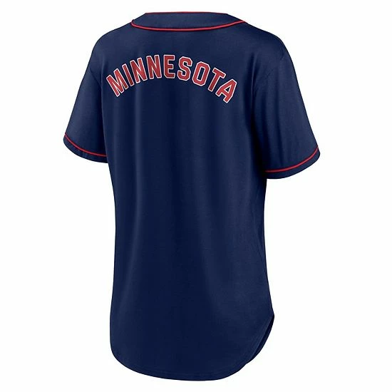 Women's Fanatics Branded Navy/Red Minnesota Twins Iconic Diva T-Shirt 6 Women's Fanatics Branded Navy/Red Minnesota Twins Iconic Diva T-Shirt - Image 4