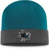Men's Fanatics Branded Charcoal/Teal San Jose Sharks Team Cuffed Knit Hat -Metaverse shop unnamed file 18741
